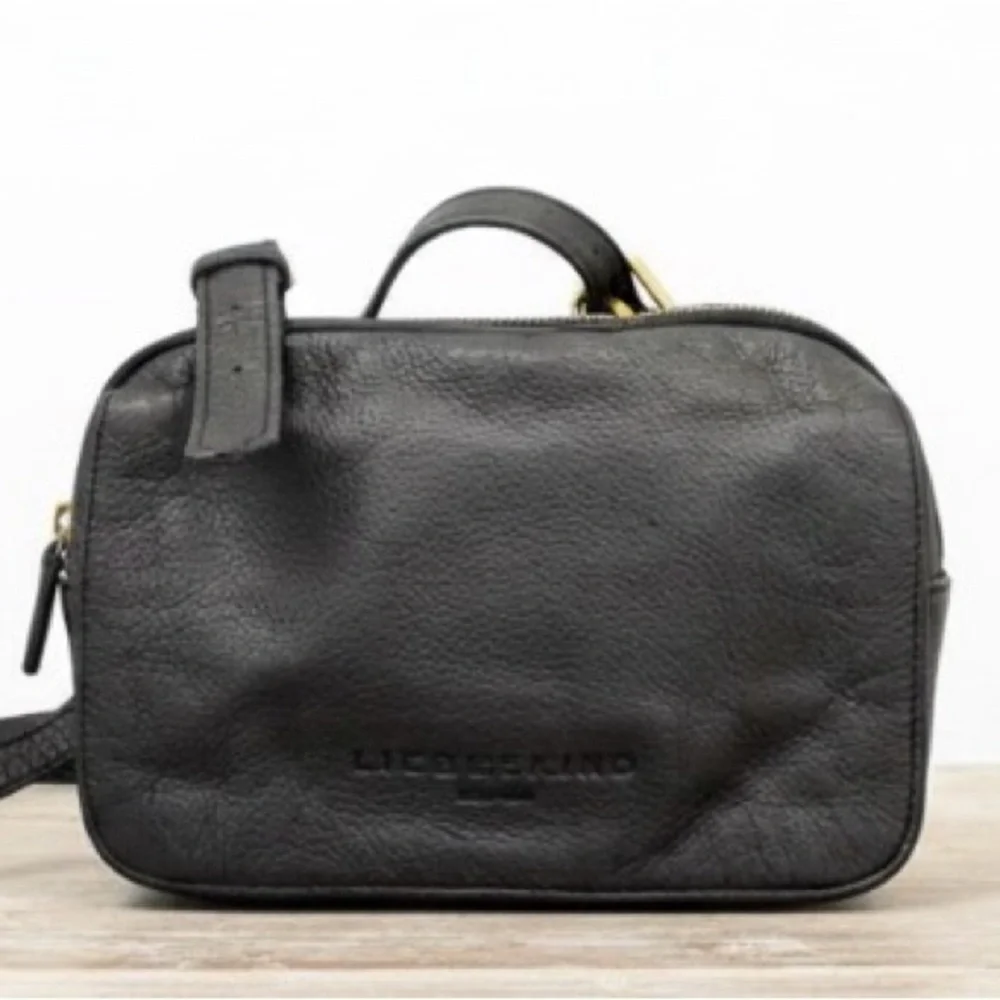 Liebeskind Berlin Mareike Black Pebbled Leather Crossbody